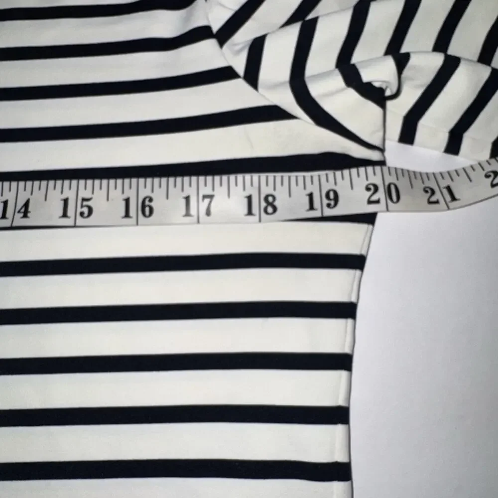 Saint James Womens Boat Neck Top Striped Coastal Navy Blue White Size Large - Picture 6 of 8